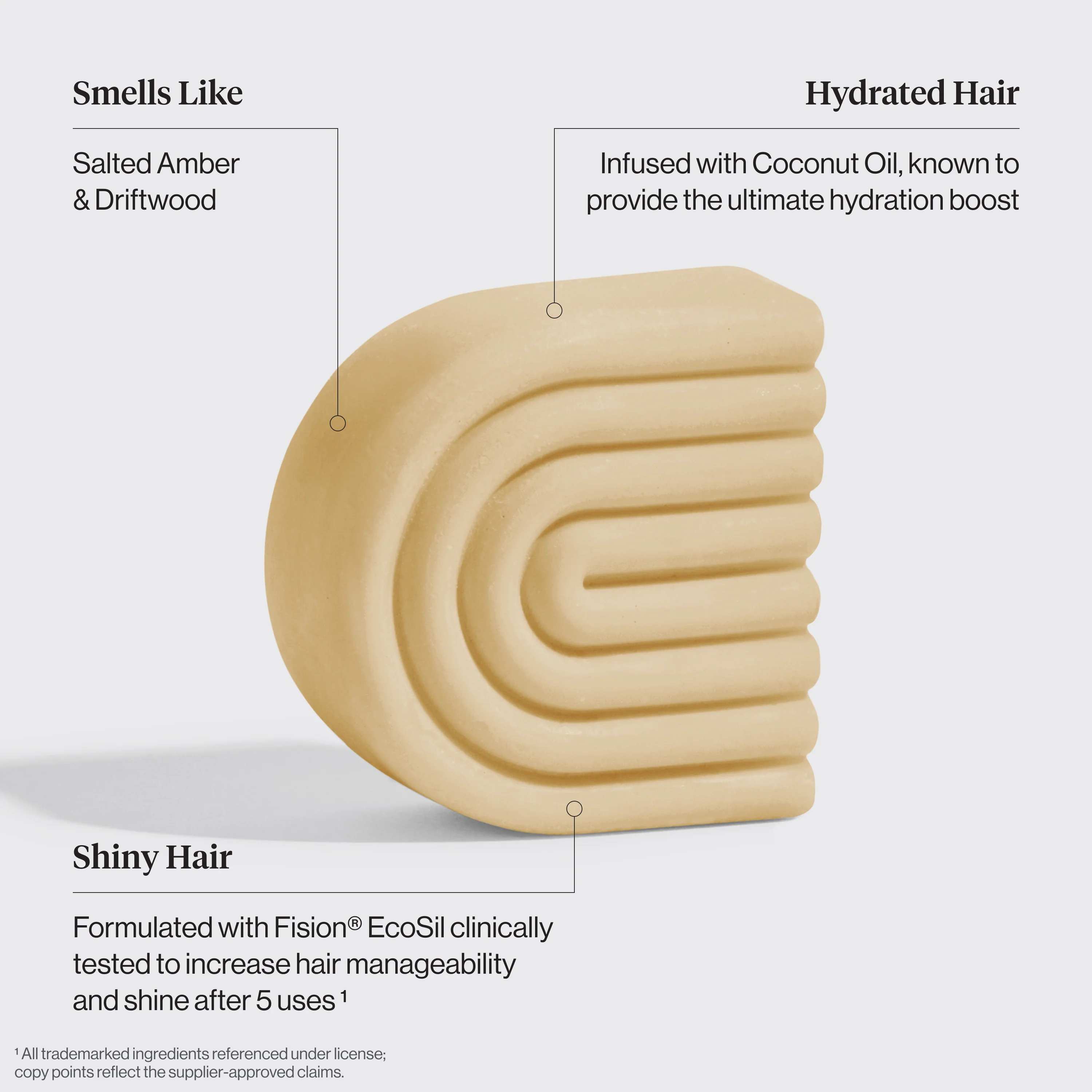 Coconut Oil Conditioner Bar for Dry Damaged Hair - Image 3