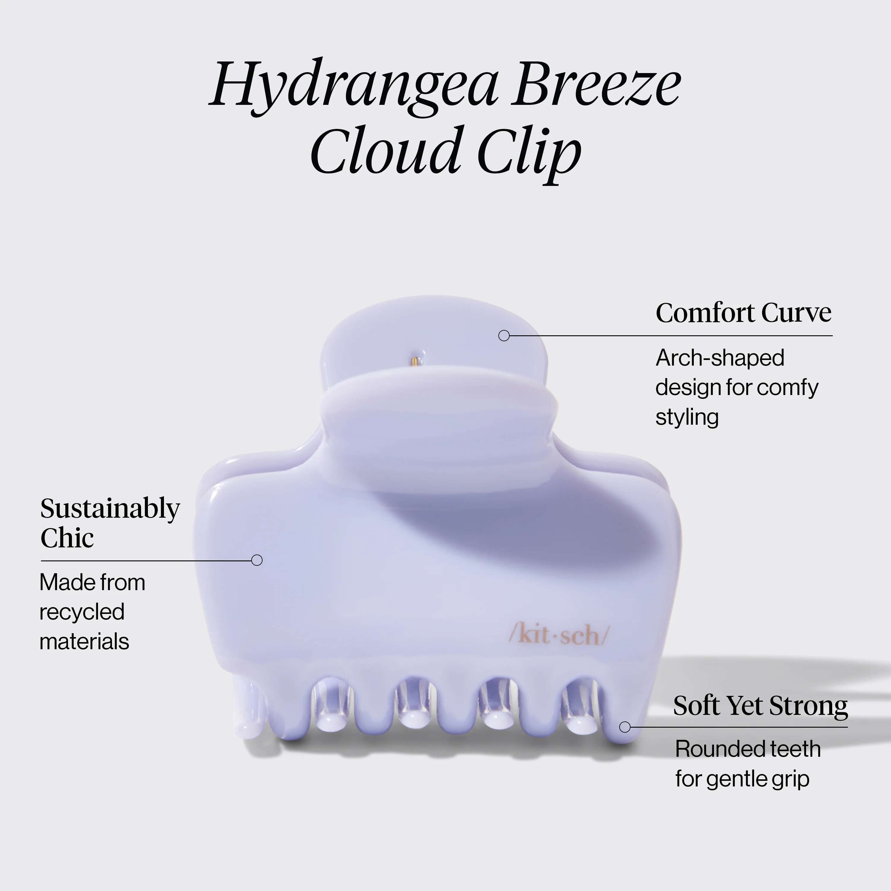 Hydrangea Breeze Cloud Claw Clip - Medium - Image 2
