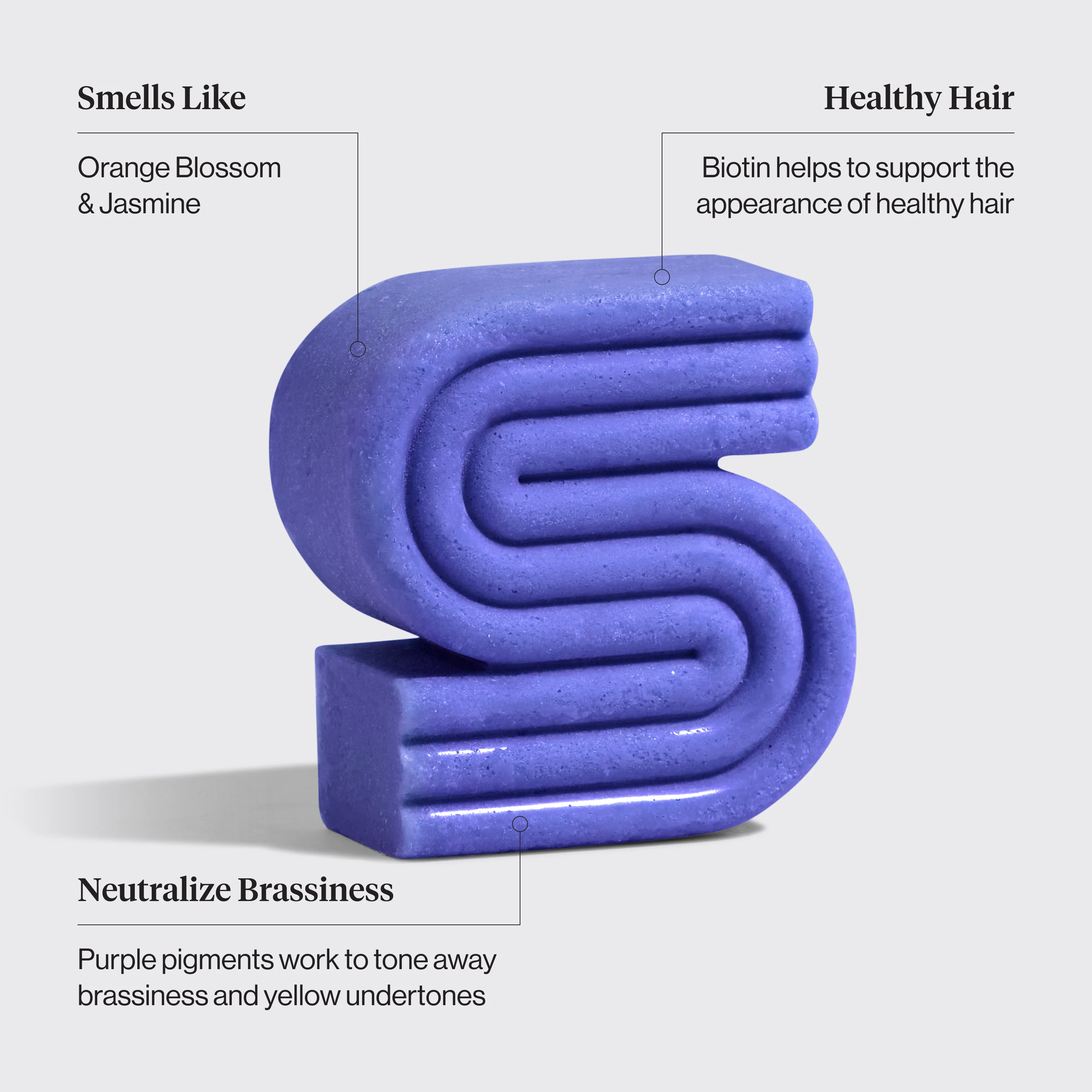 Purple Toning Shampoo Bar for Color Treated & Grey Hair - Image 3