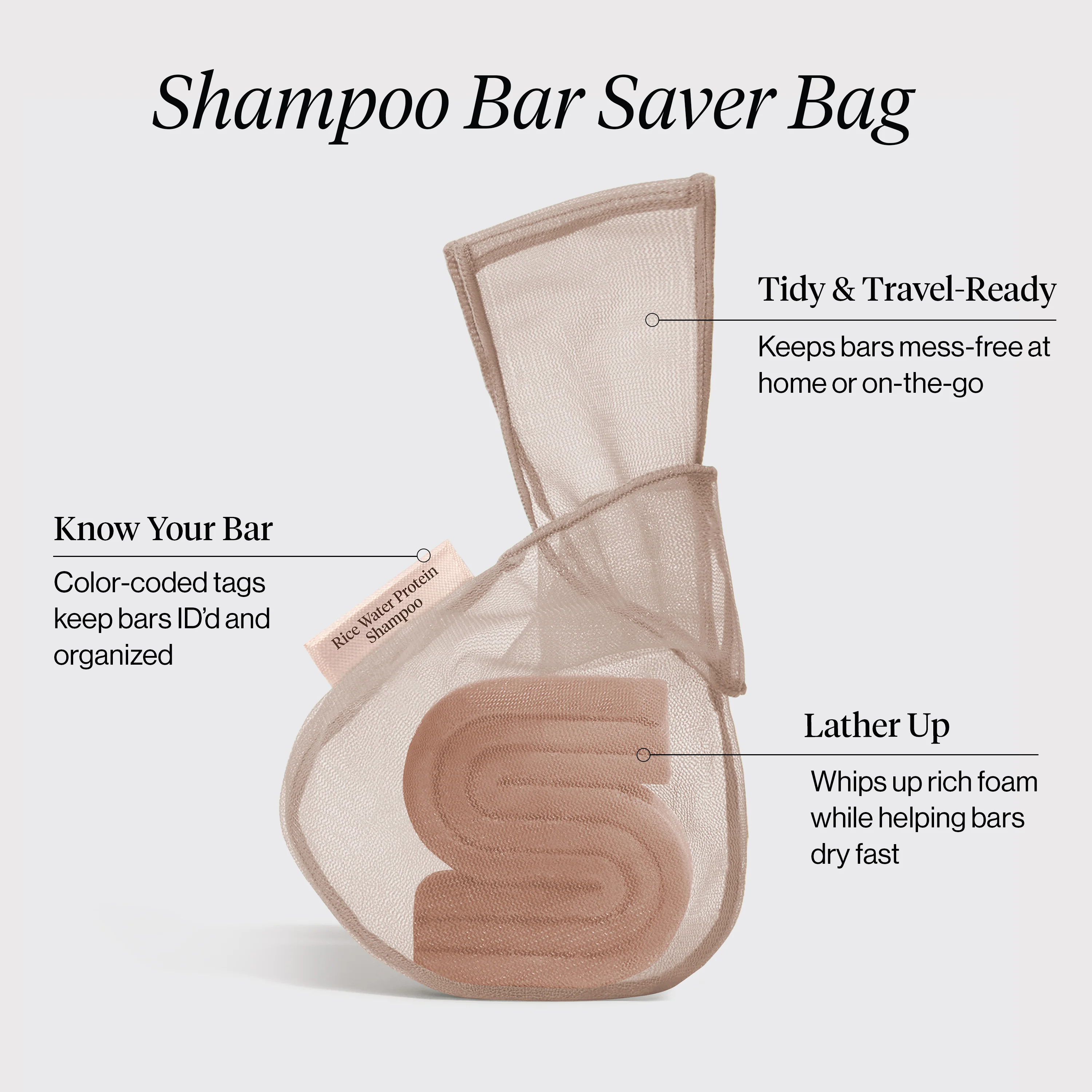 Rice Water Shampoo & Conditioner Combo, Body Bar, Bar Saver Bags Bundle - Image 9